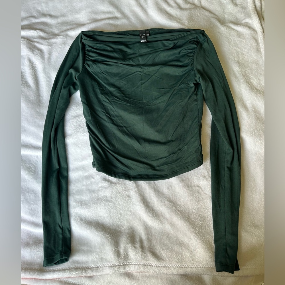 Windsor Forest Green Long Sleeve Top
